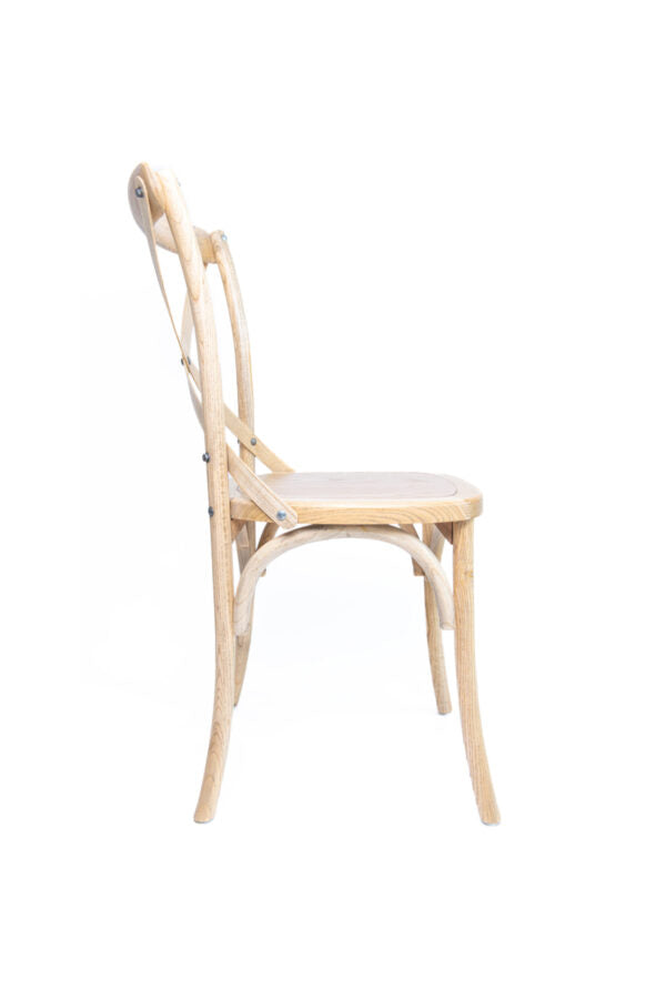 Crossback Chair with Hard Seat – Natural