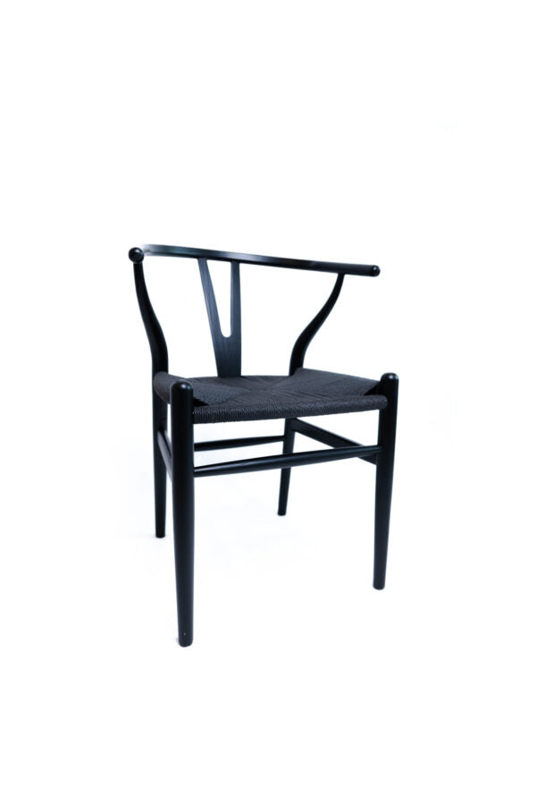 Hans Wegner Replica Wishbone Chair – Black Seat & Black frame