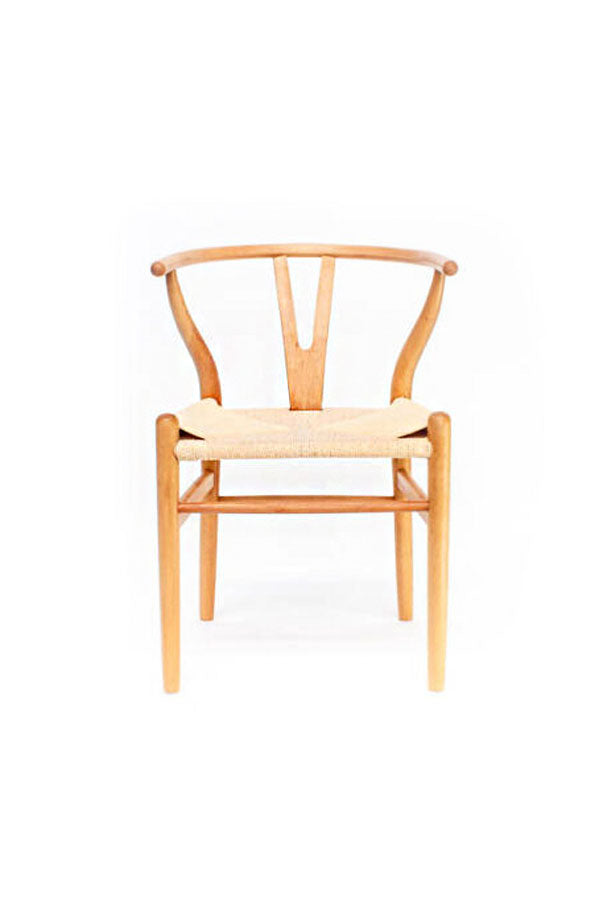 Replica Hans Wegner Wishbone Chair – Natural Frame and Seat
