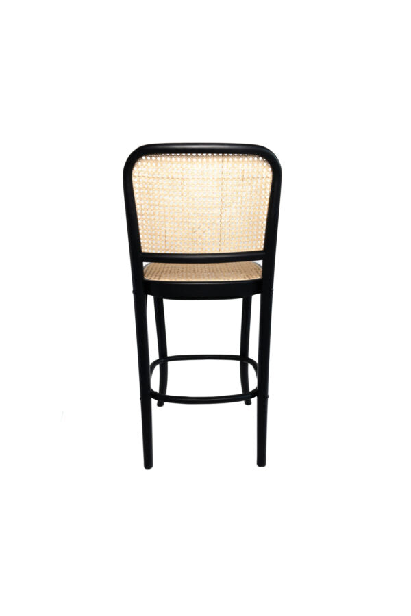 Replica Hoffman Stool Rattan – Black