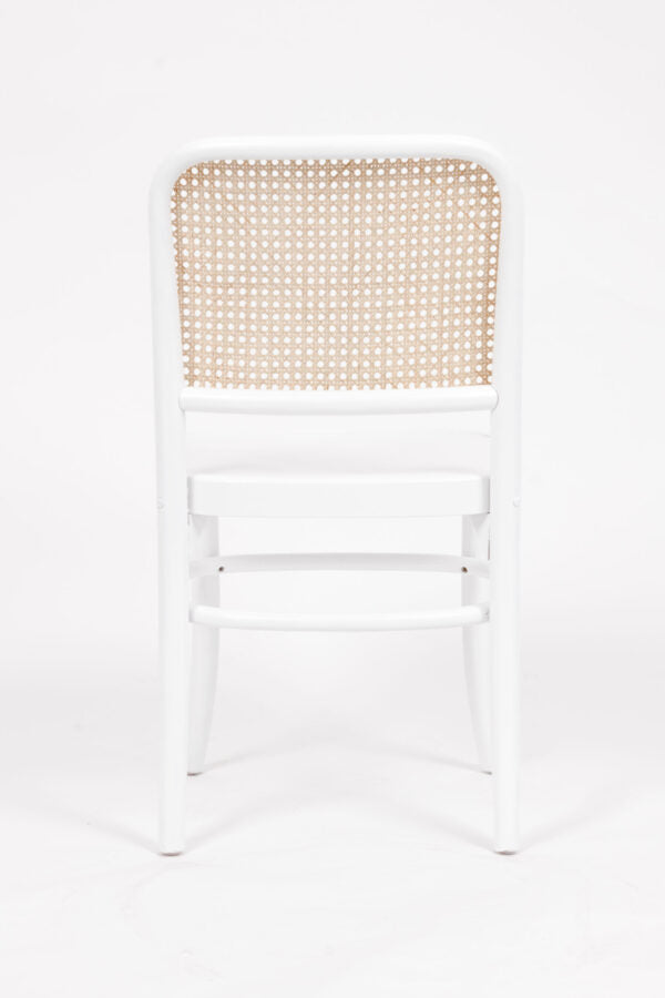 Replica Hoffman Chair Rattan Back – Hard Seat – White
