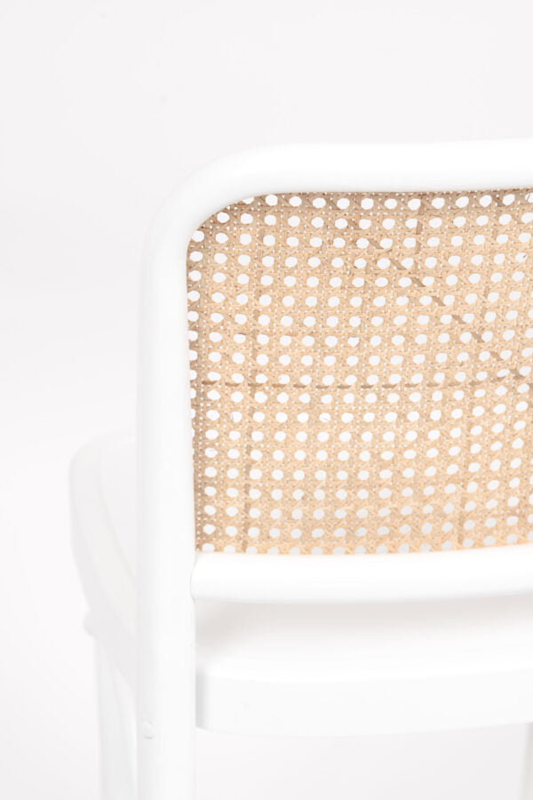 Replica Hoffman Stool Rattan – White