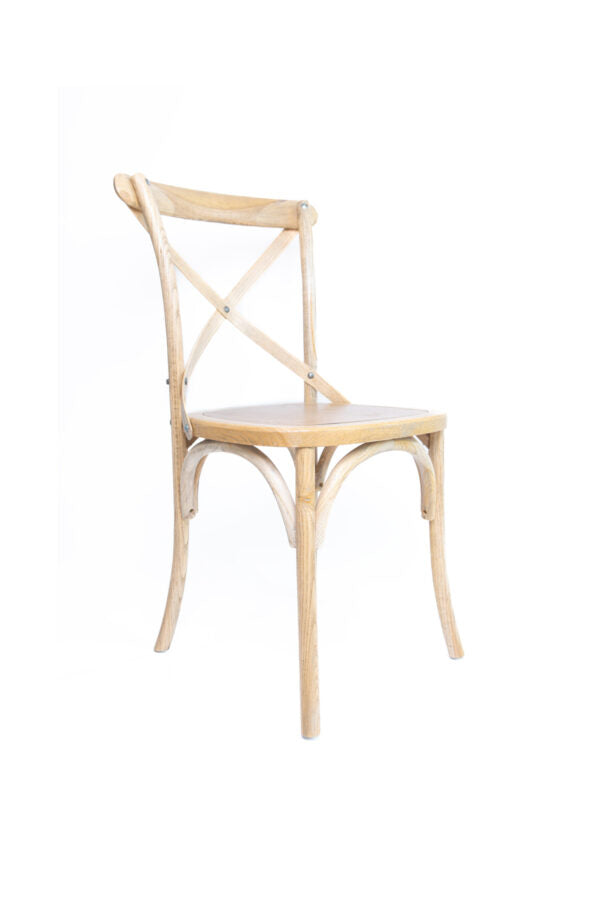 Crossback Chair with Hard Seat – Natural