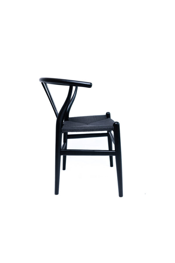 Hans Wegner Replica Wishbone Chair – Black Seat & Black frame