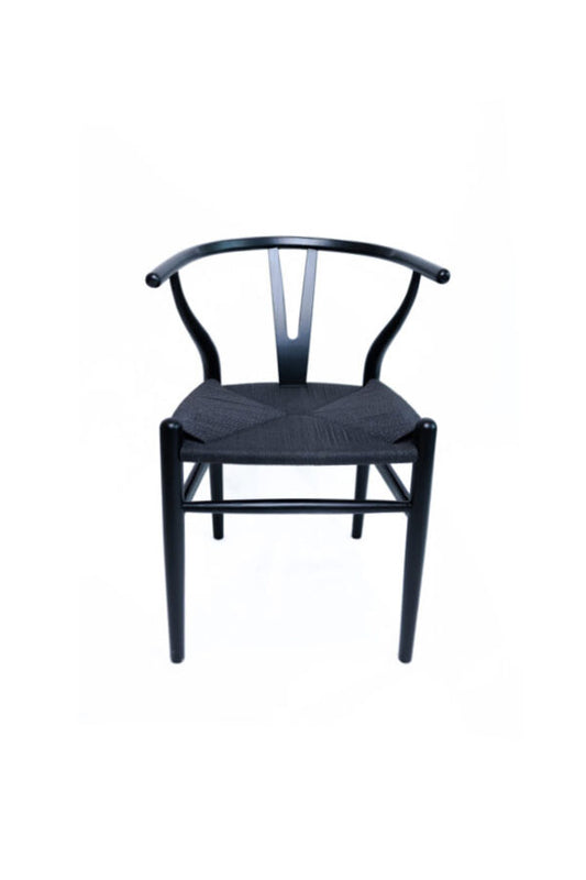 Hans Wegner Replica Wishbone Chair – Black Seat & Black frame