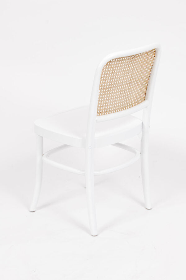 Replica Hoffman Chair Rattan Back – Hard Seat – White