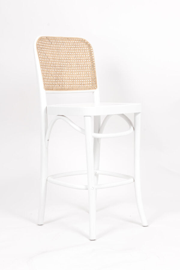 Replica Hoffman Stool Rattan – White