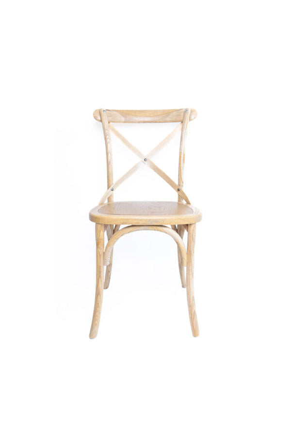 Crossback Chair with Hard Seat – Natural