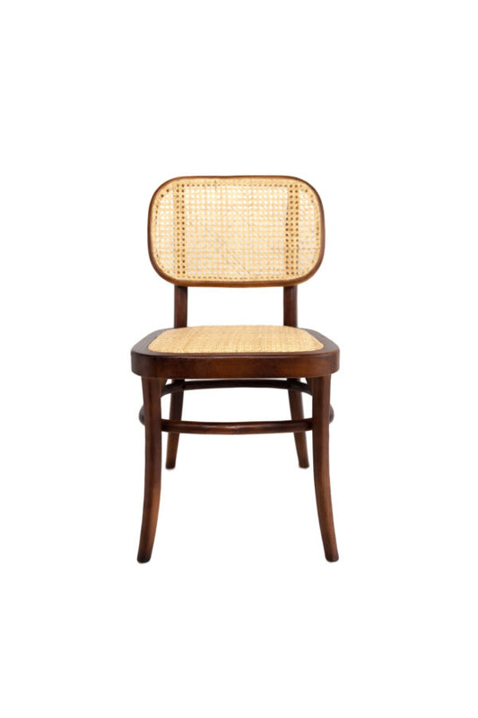 Whanga Chair – Walnut Frame – Natural Rattan