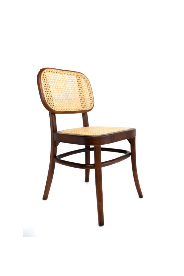 Whanga Chair – Walnut Frame – Natural Rattan