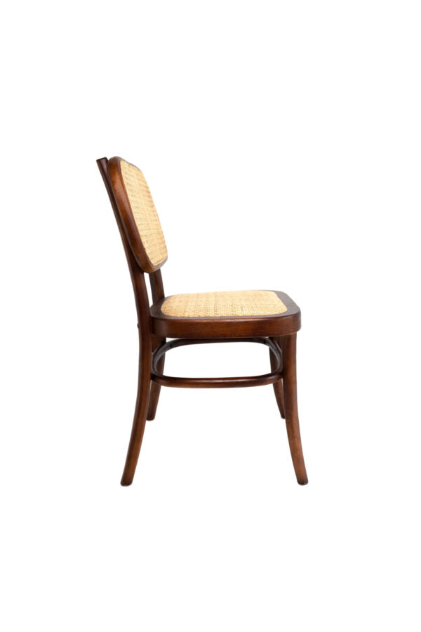 Whanga Chair – Walnut Frame – Natural Rattan